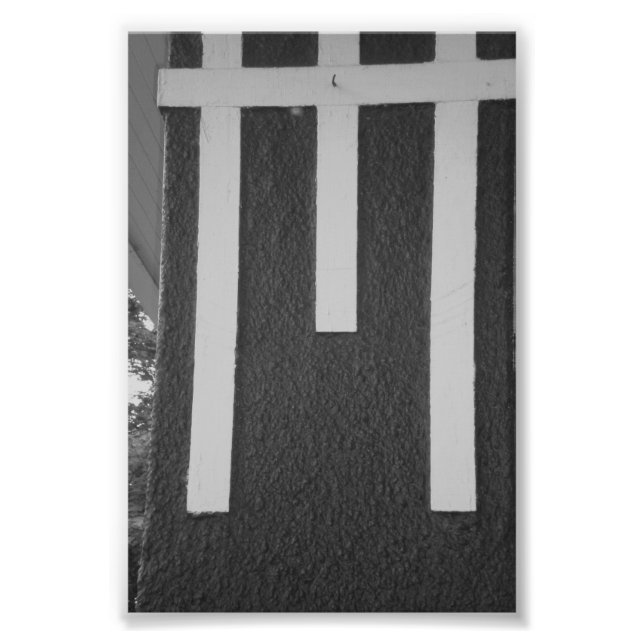 Alphabet Letter Fotografy M2 Black and White 4x6 Fotodruck (Vorne)