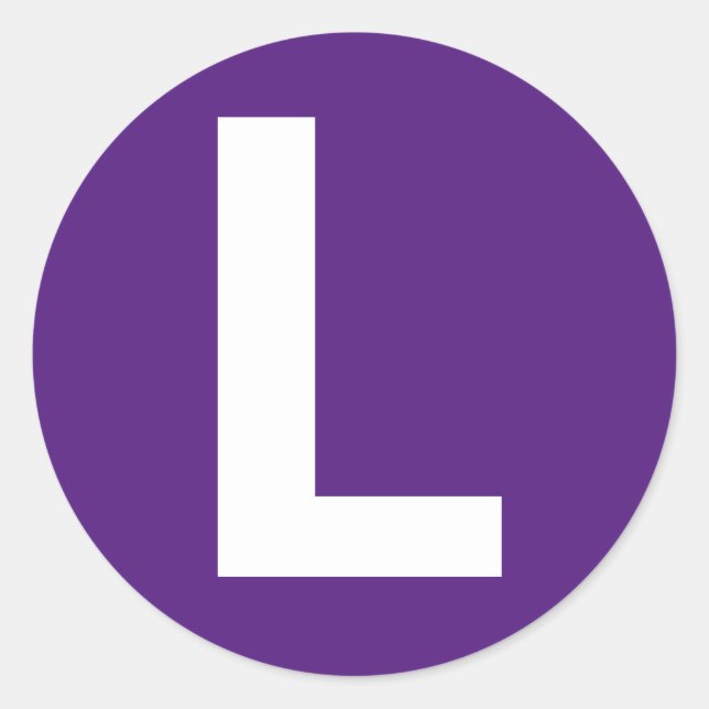 Alphabet Letter "L" Aufkleber (Vorderseite)