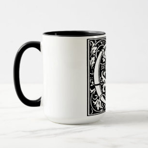 Alphabet Letter O on Tasse im Renaissancestil