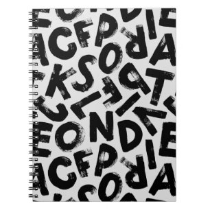Alphabet Letter Pattern Notizblock