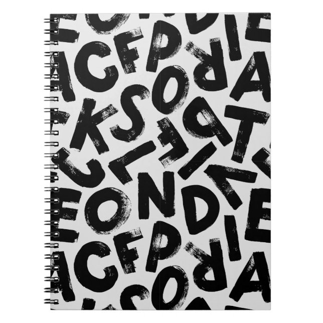Alphabet Letter Pattern Notizblock (Vorderseite)