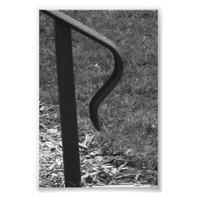 Alphabet Letter R1 Black and White 4x6 Fotodruck (Vorne)