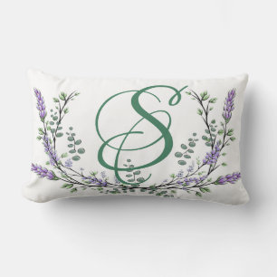 Alphabet Letter S Lavender Eucalyptus Lendenkissen