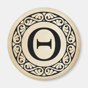 Alphabet Letter Theta Magnet