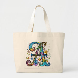Alphabet letter tote "A" Jumbo Stoffbeutel