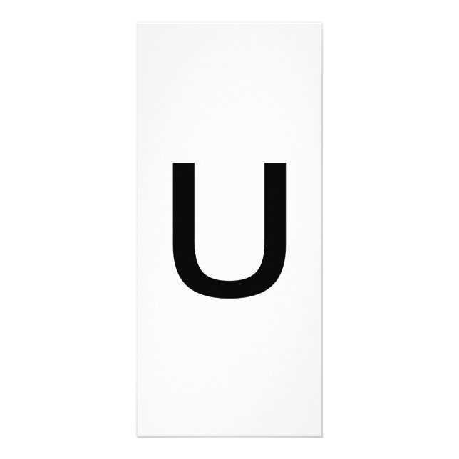 Alphabet Letter U Learning Bildung Card Werbekarte (Vorne)