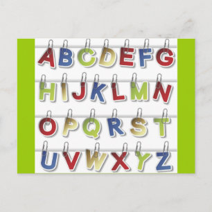 Alphabet Letters (4) Postkarte