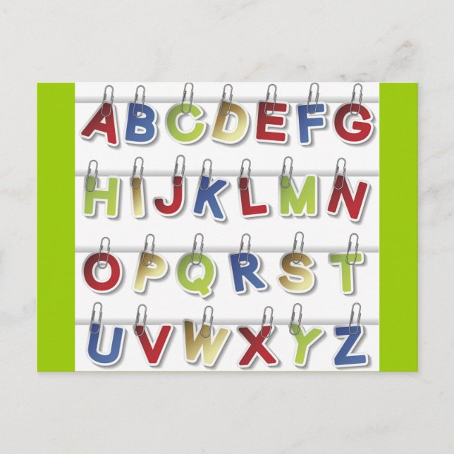Alphabet Letters (4) Postkarte (Vorderseite)