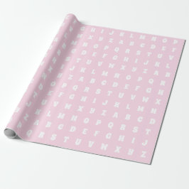 Alphabet Letters Abc Muster hellrosa weiße Geschen Geschenkpapier