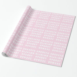 Alphabet Letters Abc Muster rosa weiße Kinder Gesc Geschenkpapier