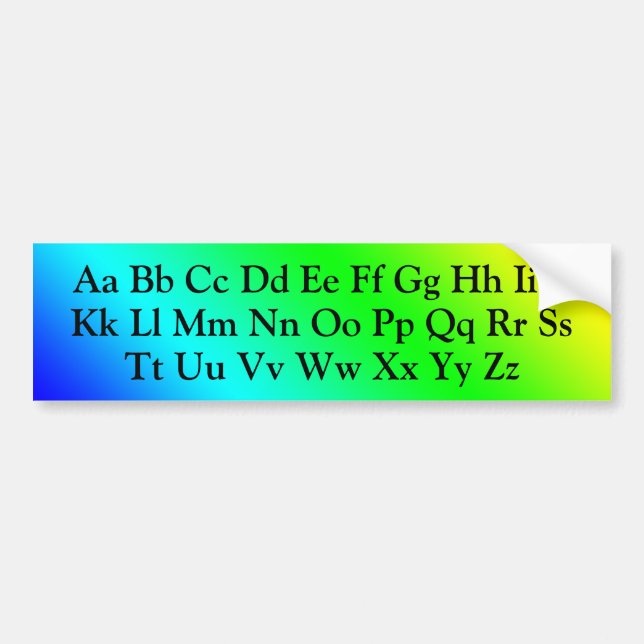 Alphabet Letters - ABCs in Großbuchstaben und Klei Autoaufkleber (Vorne)