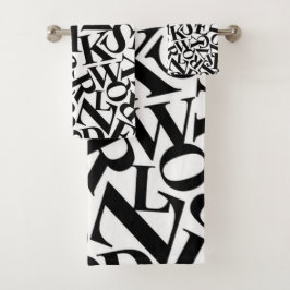 Alphabet Letters Badhandtuch Set