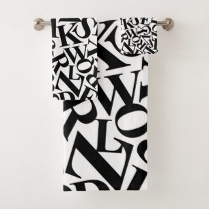 Alphabet Letters Badhandtuch Set