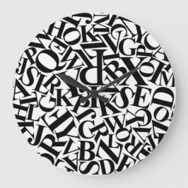 Alphabet Letters Große Wanduhr