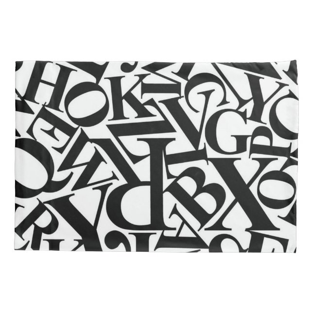 Alphabet Letters Kissenbezug (Rückseite)