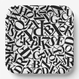 Alphabet Letters Pappteller