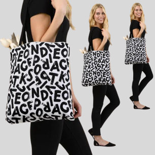 Alphabet Letters Pattern Tasche
