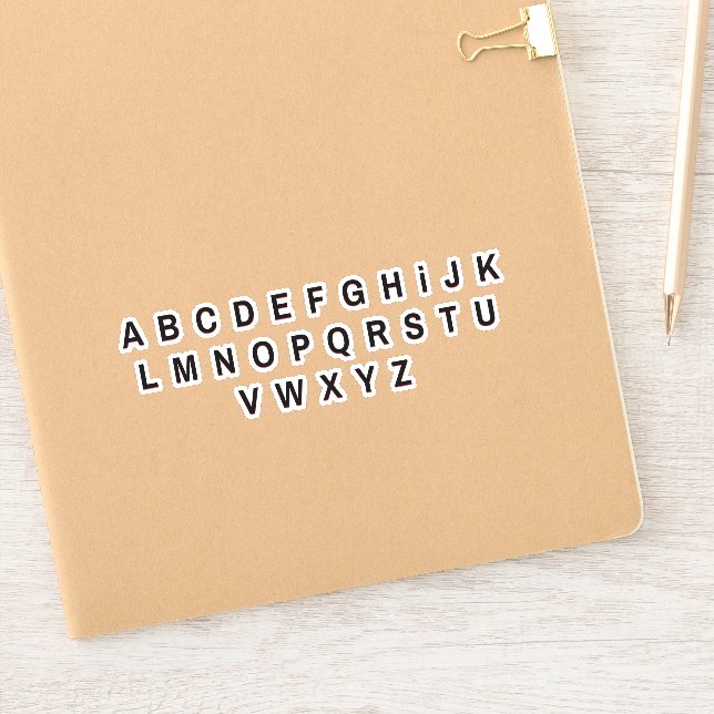 Alphabet Letters Stickers Aufkleber (Notizbuch)