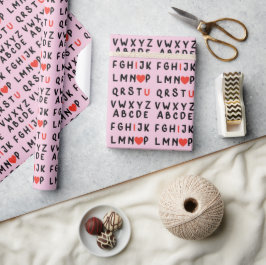 Alphabet-Liebe Geschenkpapier