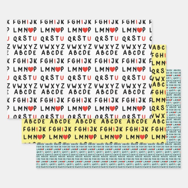 Alphabet-Liebe Geschenkpapier Set (Set)