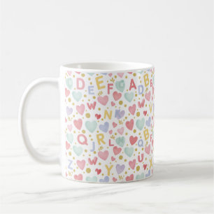 Alphabet-Liebe-Nursery-Muster Kaffeetasse