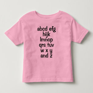Alphabet Lied Kleinkind Mädchen T-Shirt