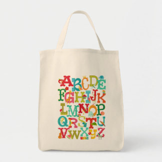Alphabet lunatique pour le sac fourre-tout à