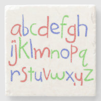 Alphabet Marble Stone Untersetzer