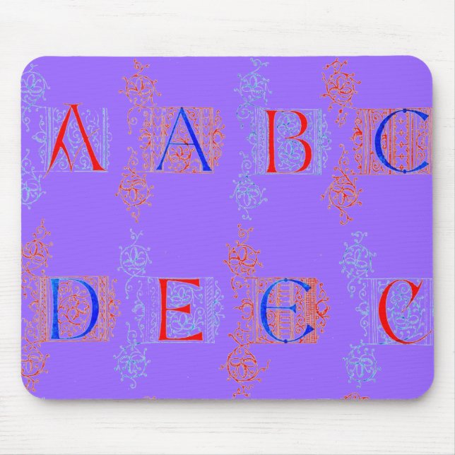 Alphabet Maus Pad Mousepad (Vorne)