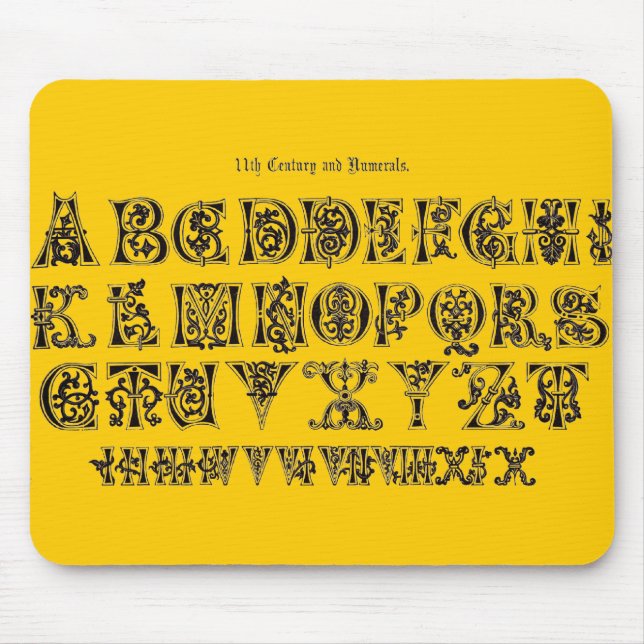 Alphabet Maus Pad Mousepad (Vorne)