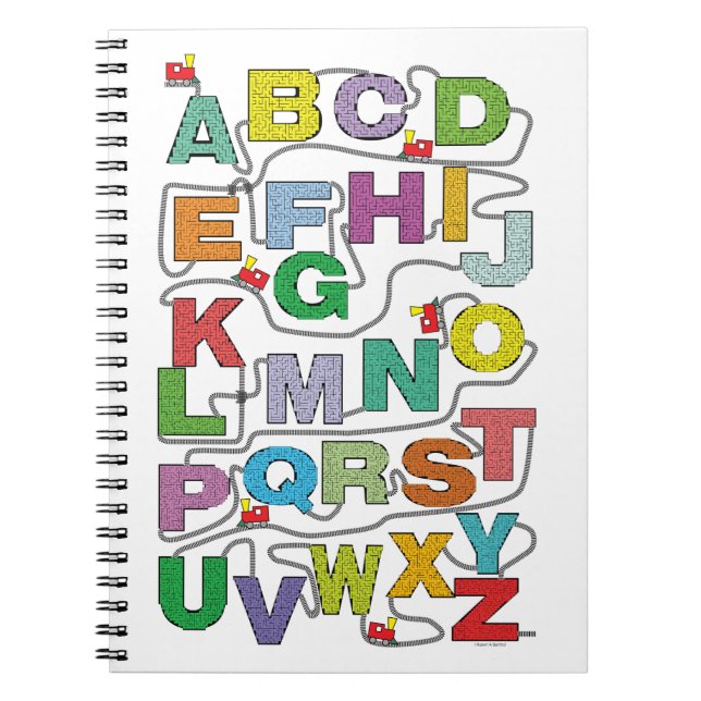 Alphabet Maze Puzzles Bahn Notizblock (Vorderseite)