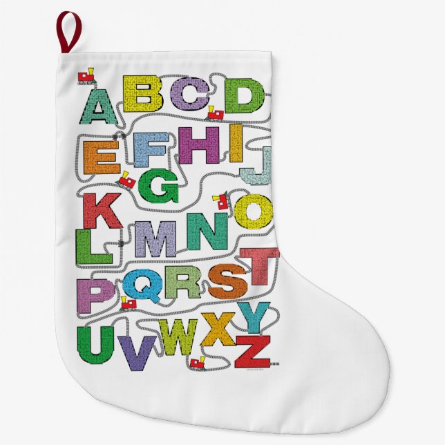 Alphabet Maze Train Poster Großer Weihnachtsstrumpf (Vorderseite)
