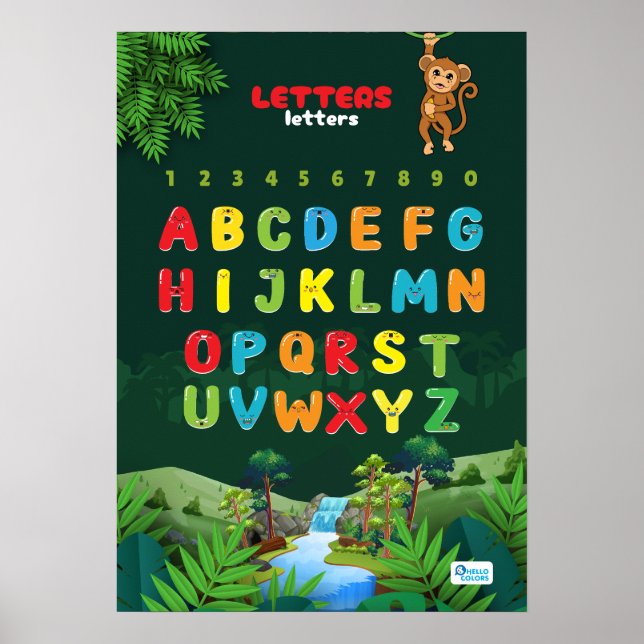 Alphabet mit Dschungel Poster (Vorne)
