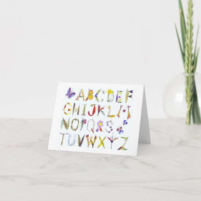 Alphabet-Mitteilungskarten Karte (Vorderseite)