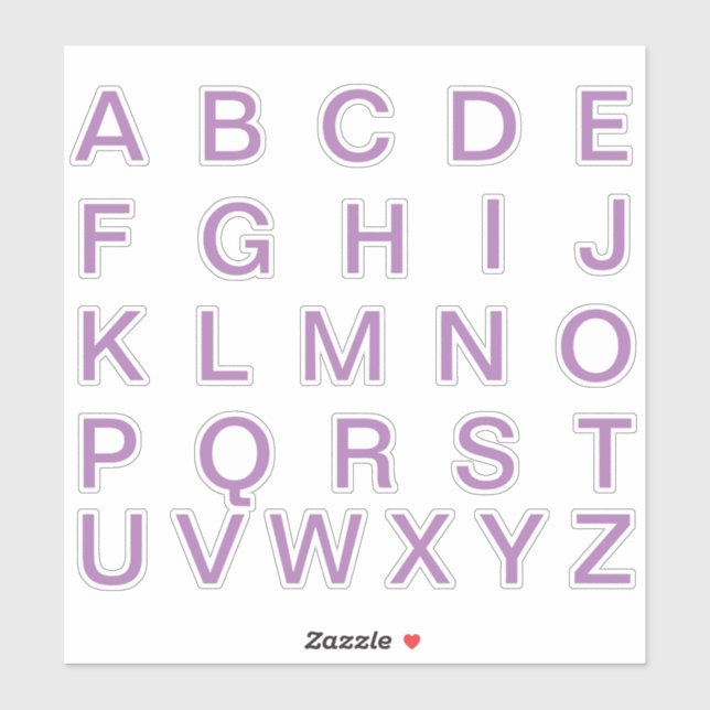 Alphabet Monogram Letters Aufkleber (Blatt)