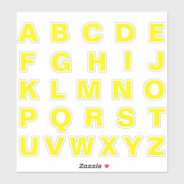 Alphabet Monogram Letters Aufkleber (Blatt)