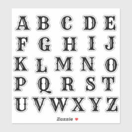 Alphabet Monogram Letters Aufkleber