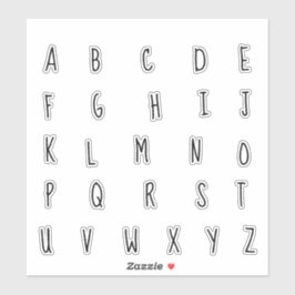 Alphabet Monogram Letters Aufkleber