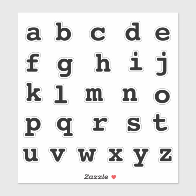 Alphabet Monogram Letters Aufkleber (Blatt)