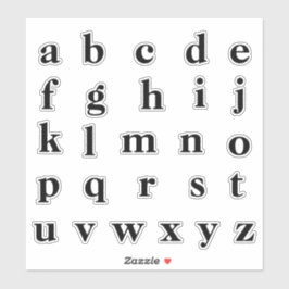Alphabet Monogram Letters Aufkleber