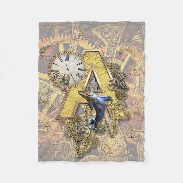 Alphabet, Monogramm A Fleecedecke (Vorderseite)