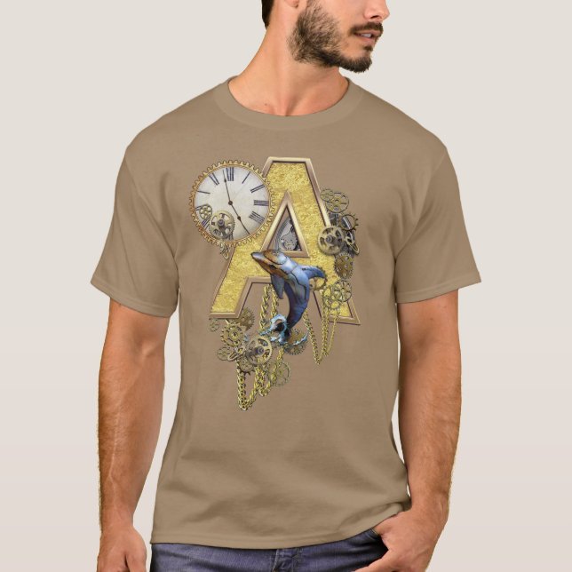 Alphabet-Monogramm-Hauptstadt-Buchstabe A T-Shirt (Vorderseite)