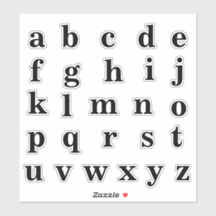 Alphabet-Monogrammbuchstaben Initialen Aufkleber