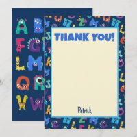 Alphabet Monsters Geburtstagsparty ABC Danke