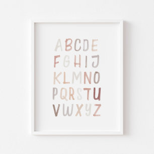 alphabet neutre affiche éducative ABC
