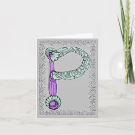 Alphabet Note Card Letter P