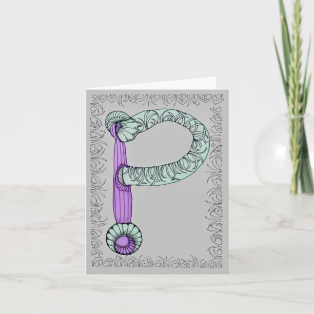 Alphabet Note Card Letter P (Vorderseite)