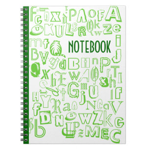 Alphabet-Notebook (grün) Notizblock