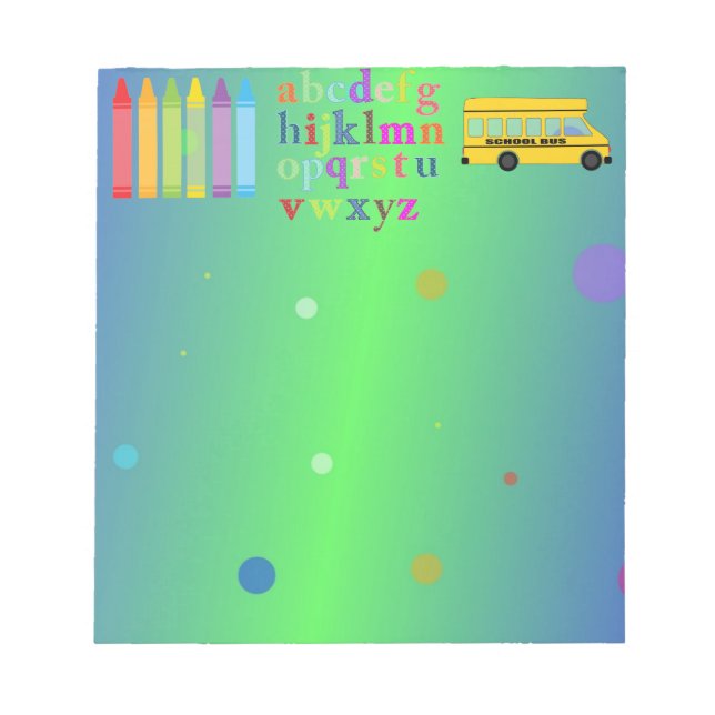 Alphabet Notepad Notizblock (Vorderseite)