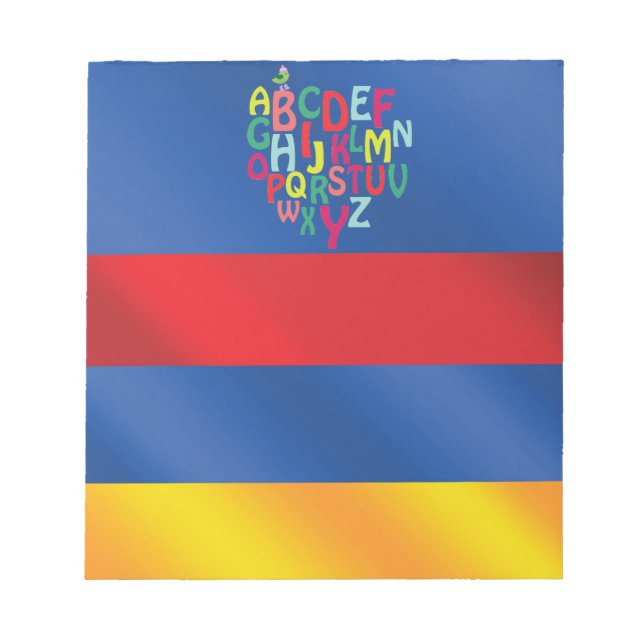 Alphabet Notepad Notizblock (Vorderseite)